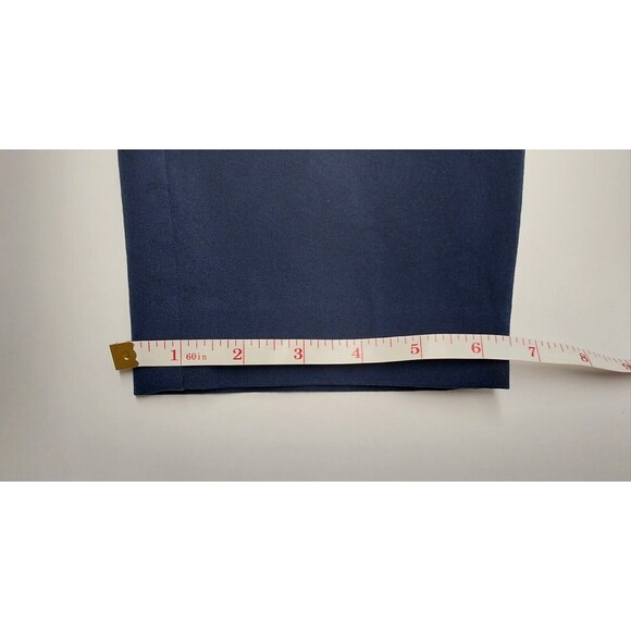 Ralph Lauren Women 16 W Curvy Pants Navy Blue Stretch Ankle Cotton Viscose Blend - Picture 11 of 12